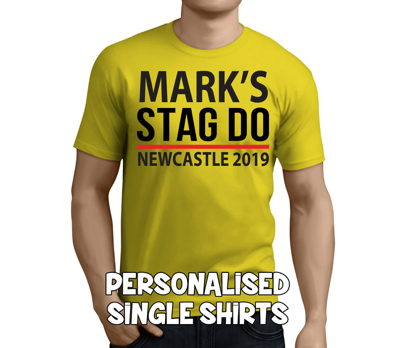 Standard Stag Colour Custom Stag T-Shirt - Any Name - Party Tee