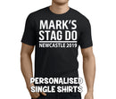 Standard Stag White Custom Stag T-Shirt - Any Name - Party Tee