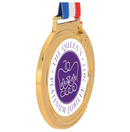 STAR GOLD QUEEN'S PLATINUM JUBILEE MEDAL 70MM WITH RED/WHITE/BLUE RIBBON