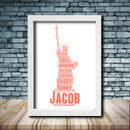 Personalised Staue of Liberty 1 Word Art Poster Print