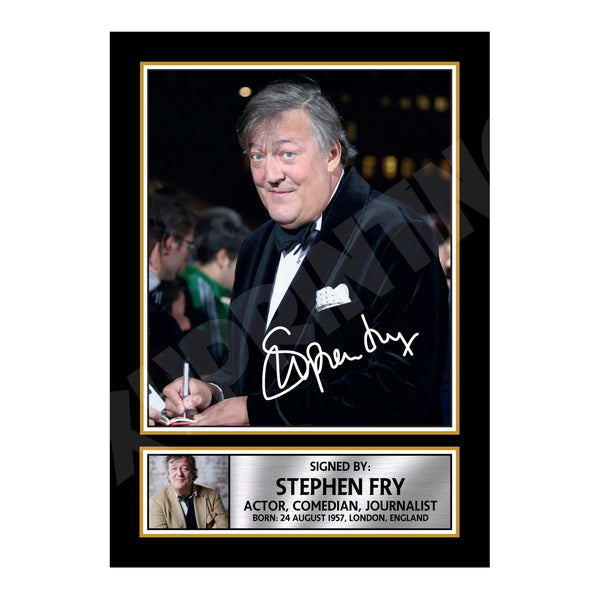 STEPHEN FRY Golfer Printed Signature Print