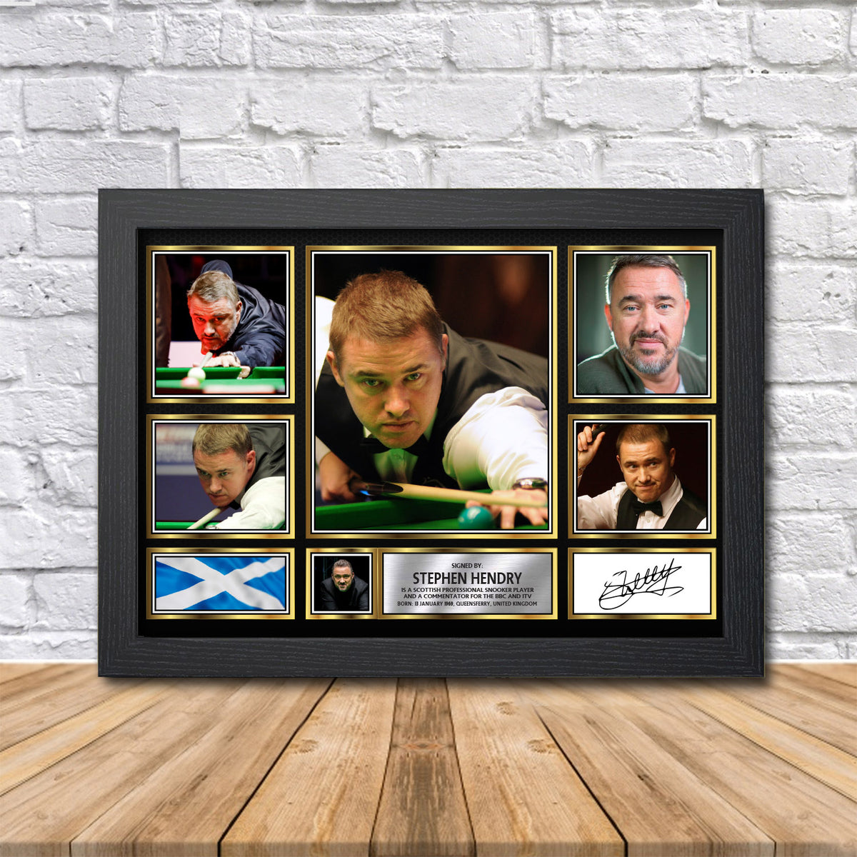 Stephen Hendry Printed Signature Print