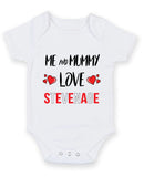 Me and Mummy love STEVENAGE Personalised FOOTBALL TEAM Baby Grow