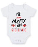 Me and My Aunty Love STEVENAGE Personalised FOOTBALL TEAM Baby Grow