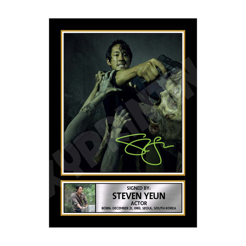 STEVEN YEUN Limited Edition Walking Dead Signed Print