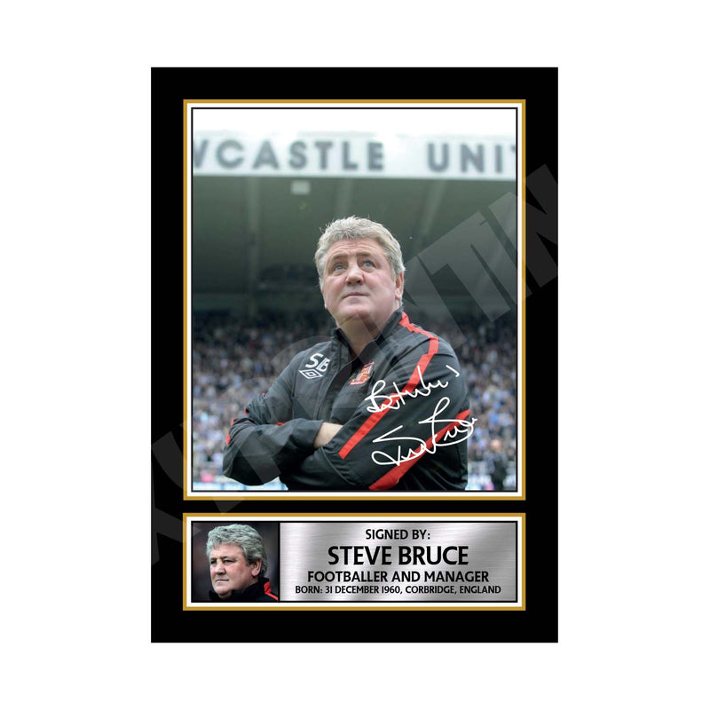 STEVE BRUCE Limited Edition Football Player Signed Print - Football