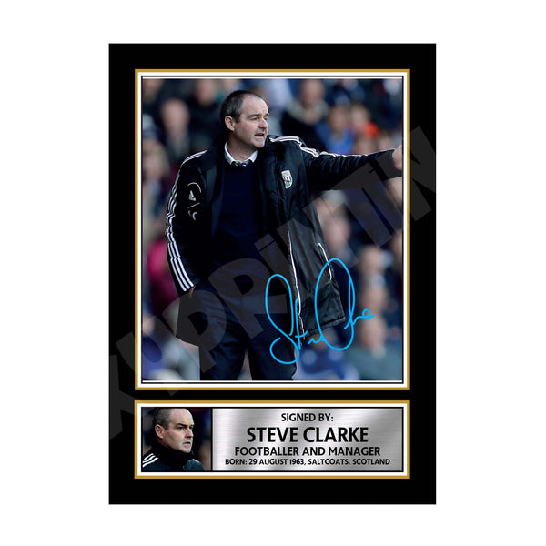 STEVE CLARKE Football Player Printed Signature Print