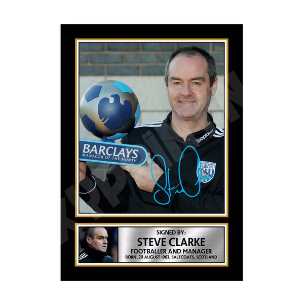 STEVE CLARKE 2 Football Player Printed Signature Print