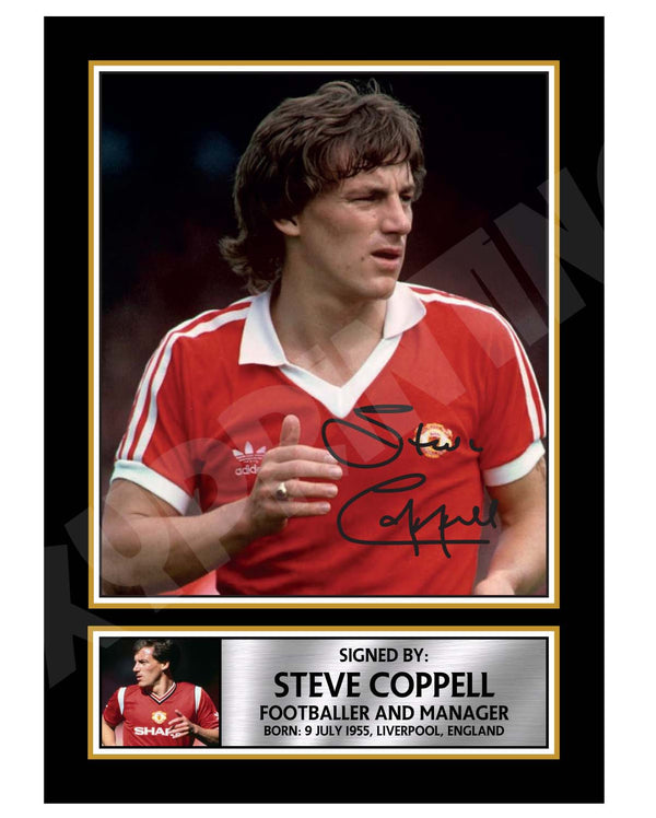 STEVE COPPELL 2 Football Player Printed Signature Print