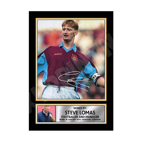 STEVE LOMAS 2 Football Player Printed Signature Print