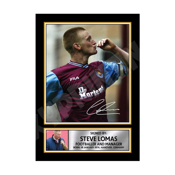 STEVE LOMAS (1) Football Player Printed Signature Print