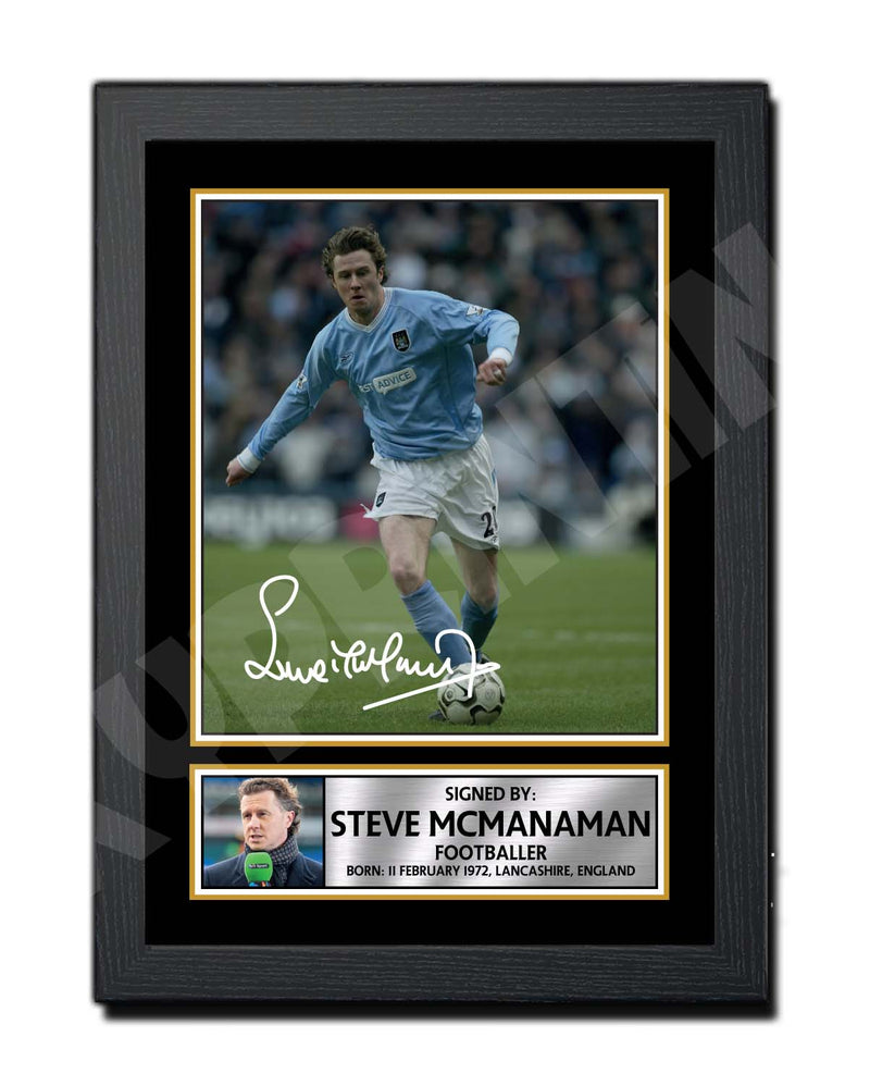 STEVE MCMANAMAN 2 Limited Edition Football Player Signed Print - Football
