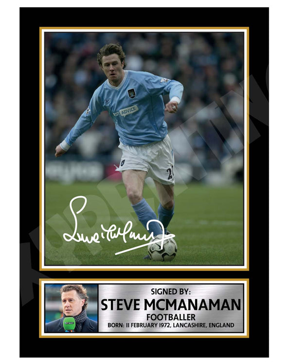 STEVE MCMANAMAN 2 Football Player Printed Signature Print