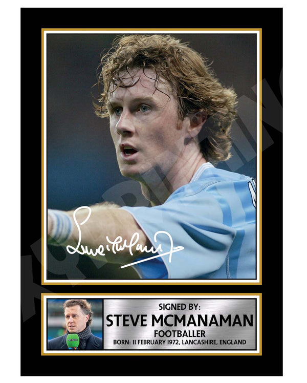 STEVE MCMANAMAN (1) Football Player Printed Signature Print