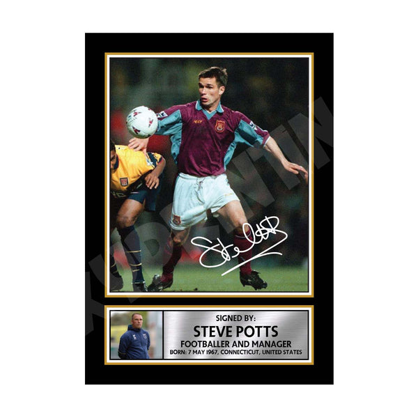 STEVE POTTS (1) Football Player Printed Signature Print