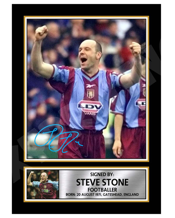 STEVE STONE Football Player Printed Signature Print