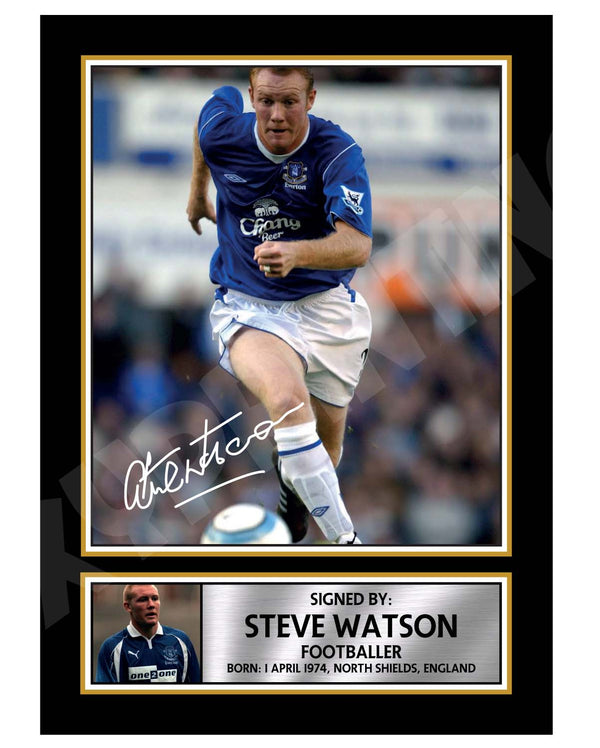 STEVE WATSON Football Player Printed Signature Print
