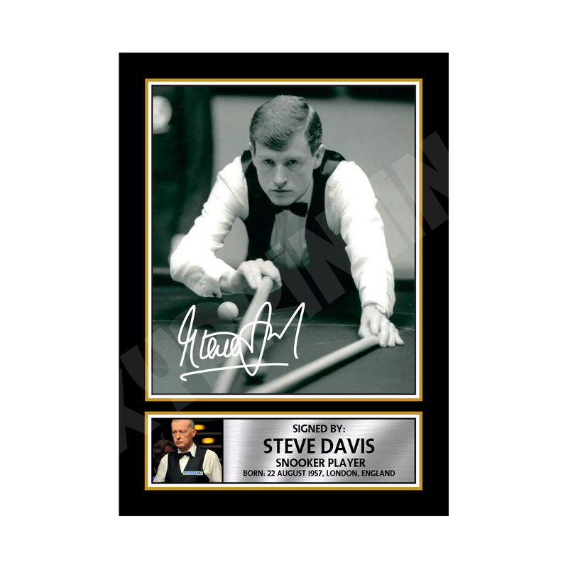 STEVE DAVIS 2 Limited Edition Snooker Player Signed Print - Snooker