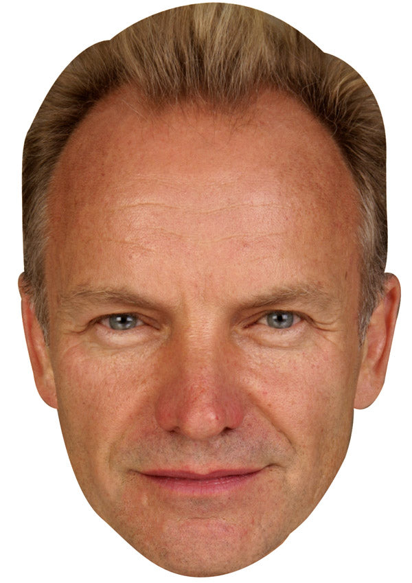 STING JB - Music Star Fancy Dress Cardboard Celebrity Party Face Mask