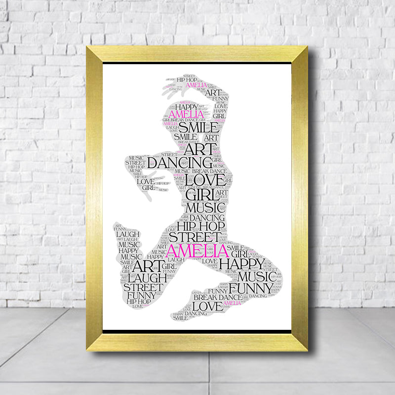 Personalised Street Dancer 2 Word Art Poster Print