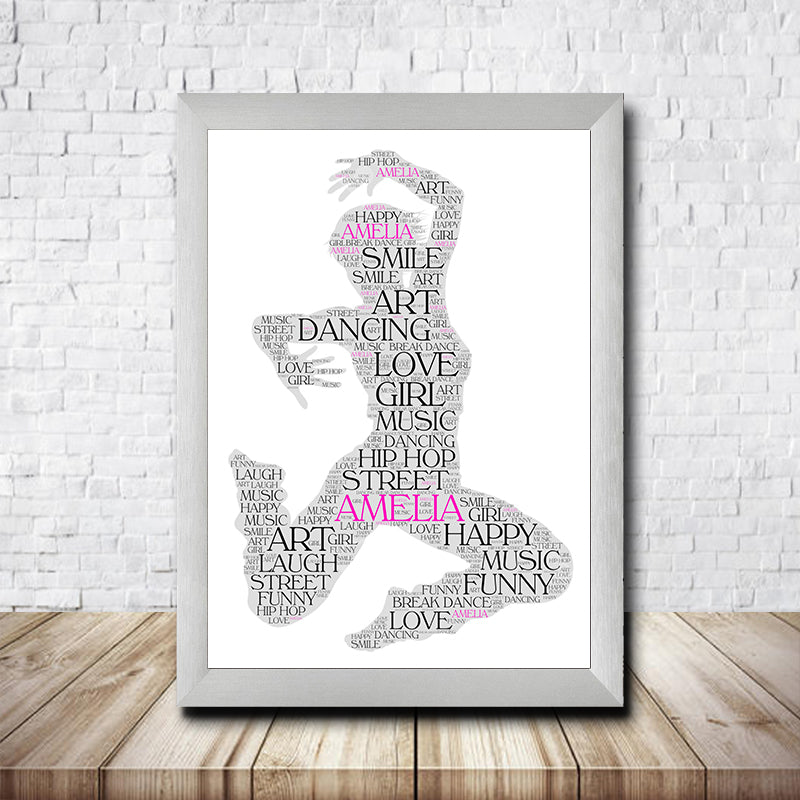 Personalised Street Dancer 2 Word Art Poster Print