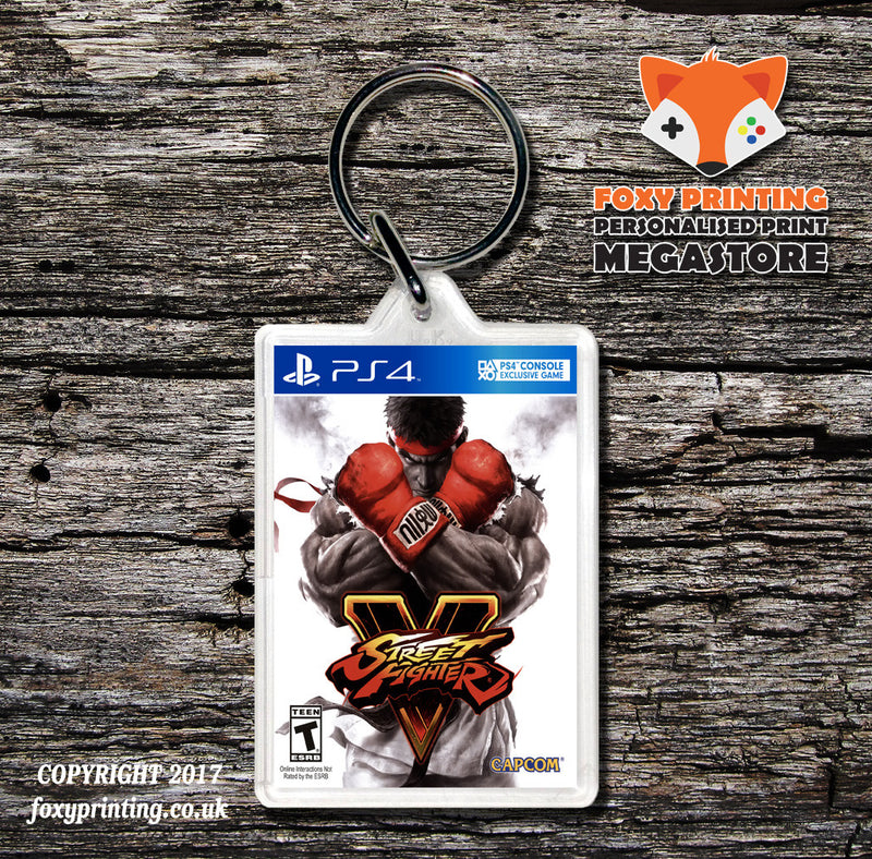STREET FIGHTER PS4 PS4 Game Inspired Retro Gaming Keyring