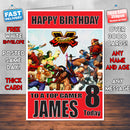 STREET FIGHTER BM THEME INSPIRED Style PERSONALISED Kids Adult FUNNY Birthday Card