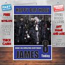 SUICIDE SQUAD GROUP BM THEME INSPIRED Style PERSONALISED Kids Adult FUNNY Birthday Card