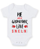 Me and My Godmother Love SUNDERLAND Personalised FOOTBALL TEAM Baby Grow