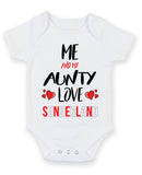 Me and My Aunty Love SUNDERLAND Personalised FOOTBALL TEAM Baby Grow