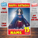SUPERGIRL 3 SJ THEME INSPIRED Style PERSONALISED Kids Adult FUNNY Birthday Card
