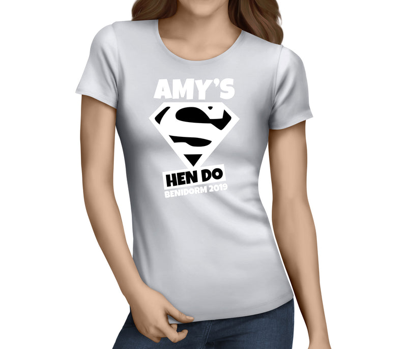 Team Bride White Hen T-Shirt - Any Name - Party Tee