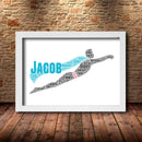 Personalised Superhero 2 Word Art Poster Print