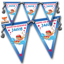 SWIMMING PARTY Bunting Premium Party Decorations  (Standard Bunting (14.8cm X 21cm))