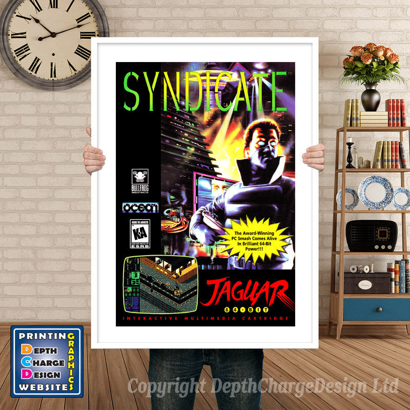 SYNDICATE JAGUAR CD GAME INSPIRED THEME Retro Gaming Poster A4 A3 A2 Or A1