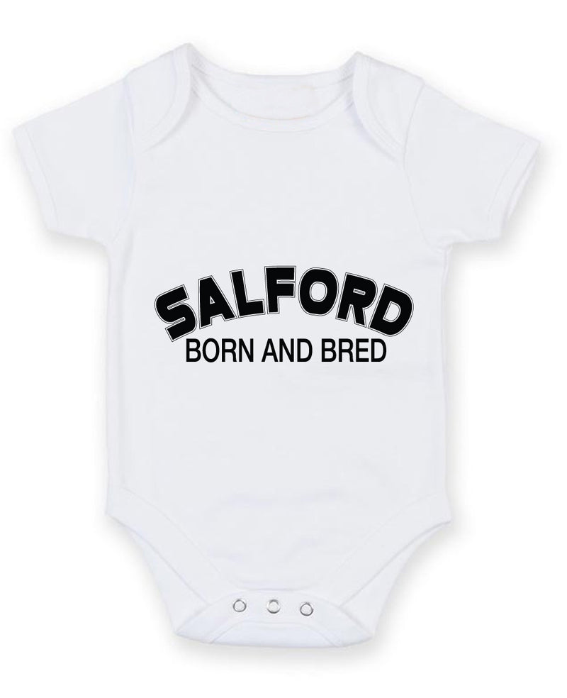 Salford Born and Bred Baby Grow Bodysuit