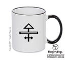 Salt Black Handle Alchemy Mug GOTHIC GOTH HORROR STARS HORROSCOPE BLACK MAGIC MUG