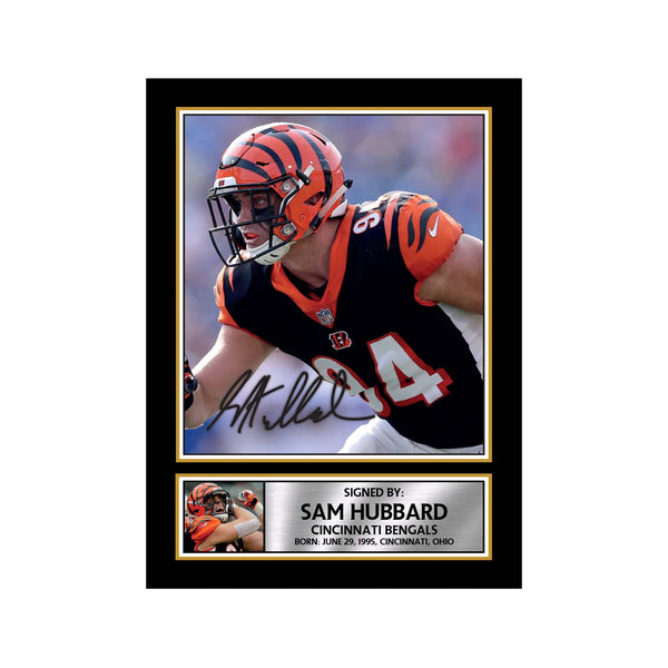 Sam Hubbard American Football Printed Signature Print