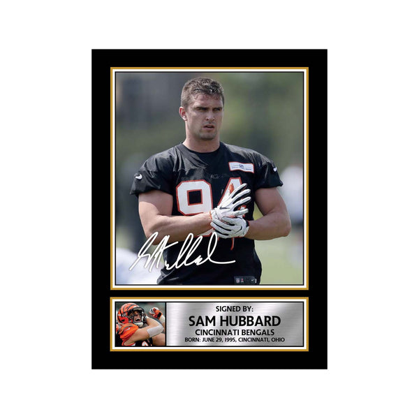 Sam Hubbard 2 American Football Printed Signature Print