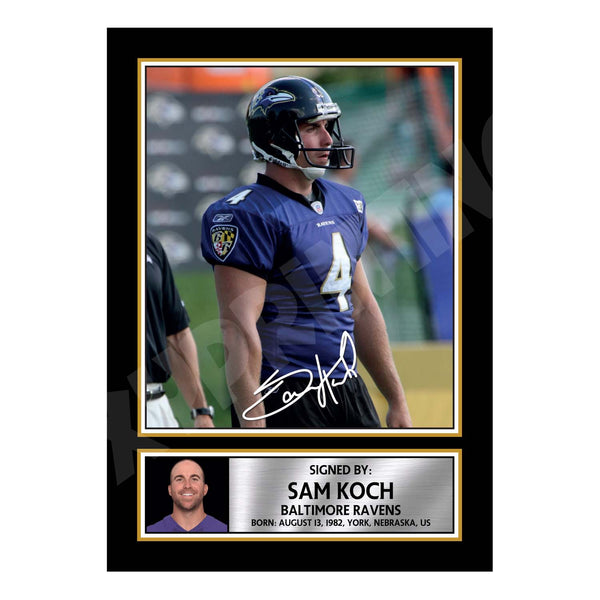 Sam Koch 2 American Football Printed Signature Print