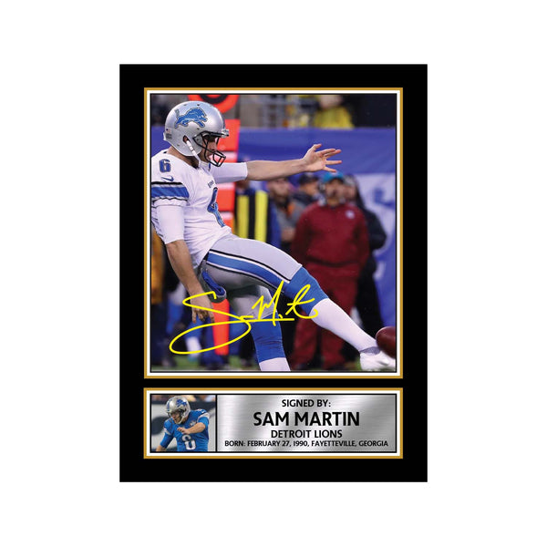 Sam Martin American Football Printed Signature Print