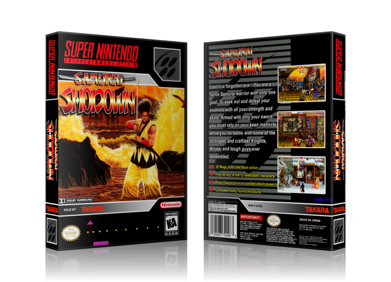 Samurai Shodown Replacement Nintendo SNES Game Case Or Cover