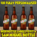 PERSONALISED San Miguel Bottle Label - custom name bottle lables