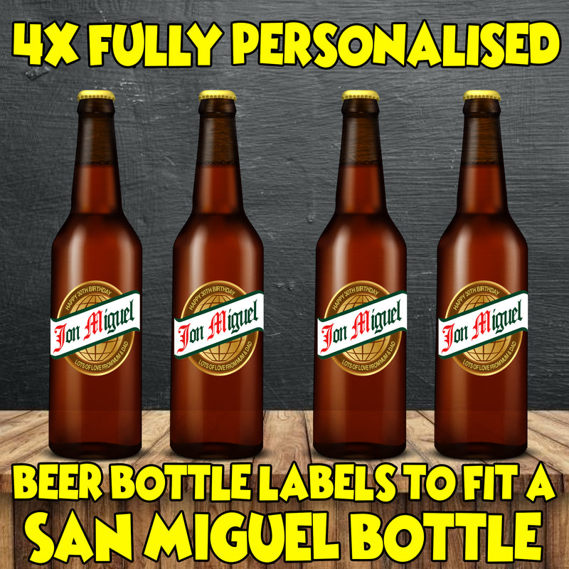 PERSONALISED San Miguel Bottle Label - custom name bottle lables
