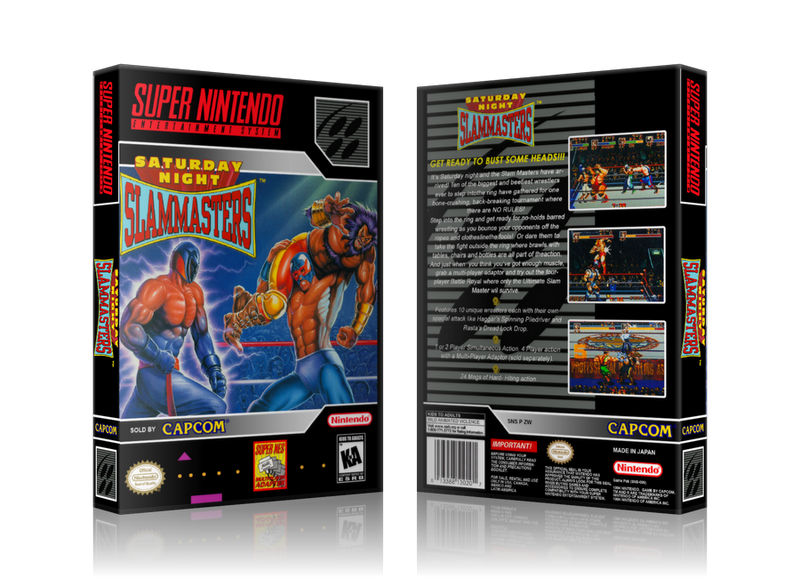 Saturday Night Slammasters Replacement Nintendo SNES Game Case Or Cover