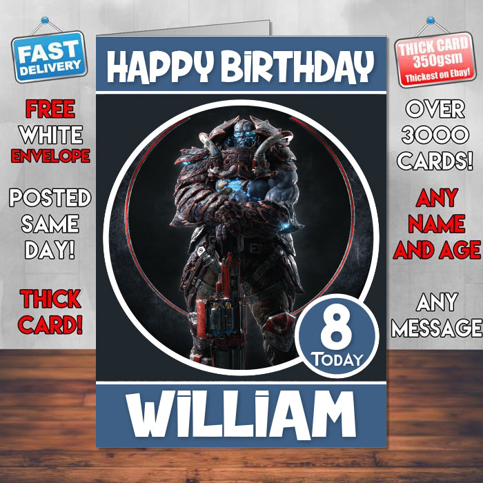 Scale Bearer Quake Champions Inspired Style Game Kids Inspired Birthday Card (SA)