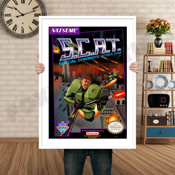 Scat Retro Game Inspired Theme Nintendo NES Gaming
