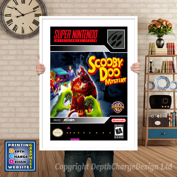 Scoobydoo Mystery Super Nintendo Game Inspired Theme Retro Gaming Poster