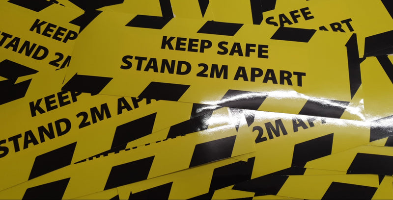 Please Keep 2m Apart Social Distancing Stickers
