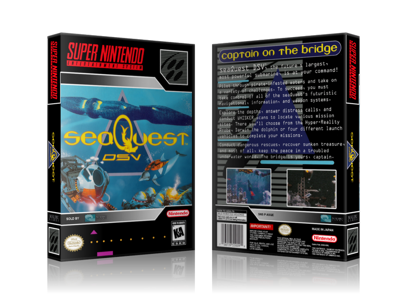 Seaquest DSV Replacement Nintendo SNES Game Case Or Cover